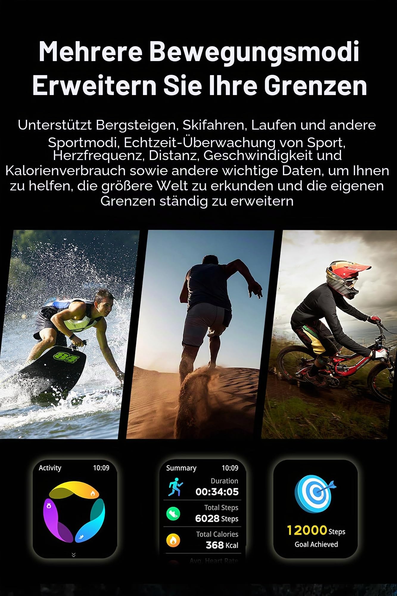 Herren Smartwatch mit Kopfhörer Bluetooth in Ear Laufuhr Schrittzähler Uhr Fitness Tracker Militär Sportuhren Pulsuhr Fitnessuhr Blutdruck Telefonfunktion Schlafmonitor TWS Headset