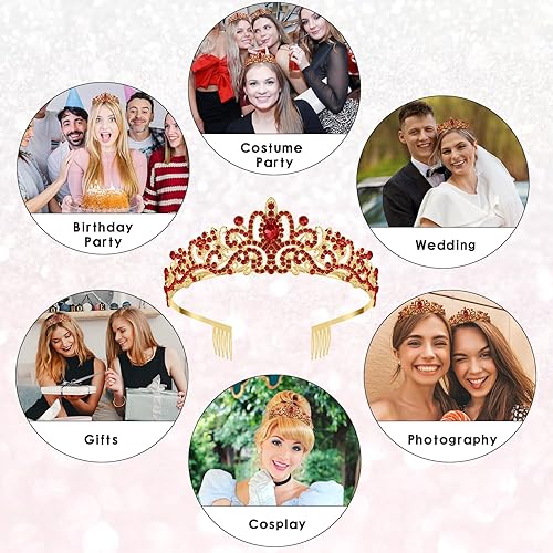 Miniatura 6 de Crown, Crowns for Women, Tiaras for women, Princess Crown, Birthday Crown, Tiaras and Crowns for Women Birthday Headband