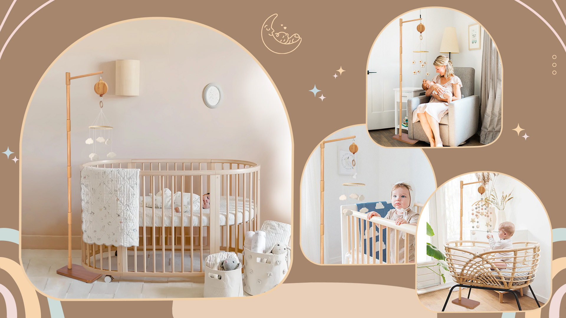 Amazon.com : Floor-Standing Crib Mobile Arm with Music Box