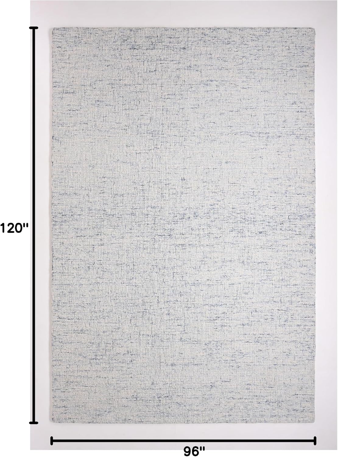 Abstract Collection Handmade Area Rug – 100% Wool Pile, Contemporary Modern Textured Carpet for Living Room, Bedroom, or Office | Cotton Backing, Thick & Plush (Sky Blue, 5' x 8')