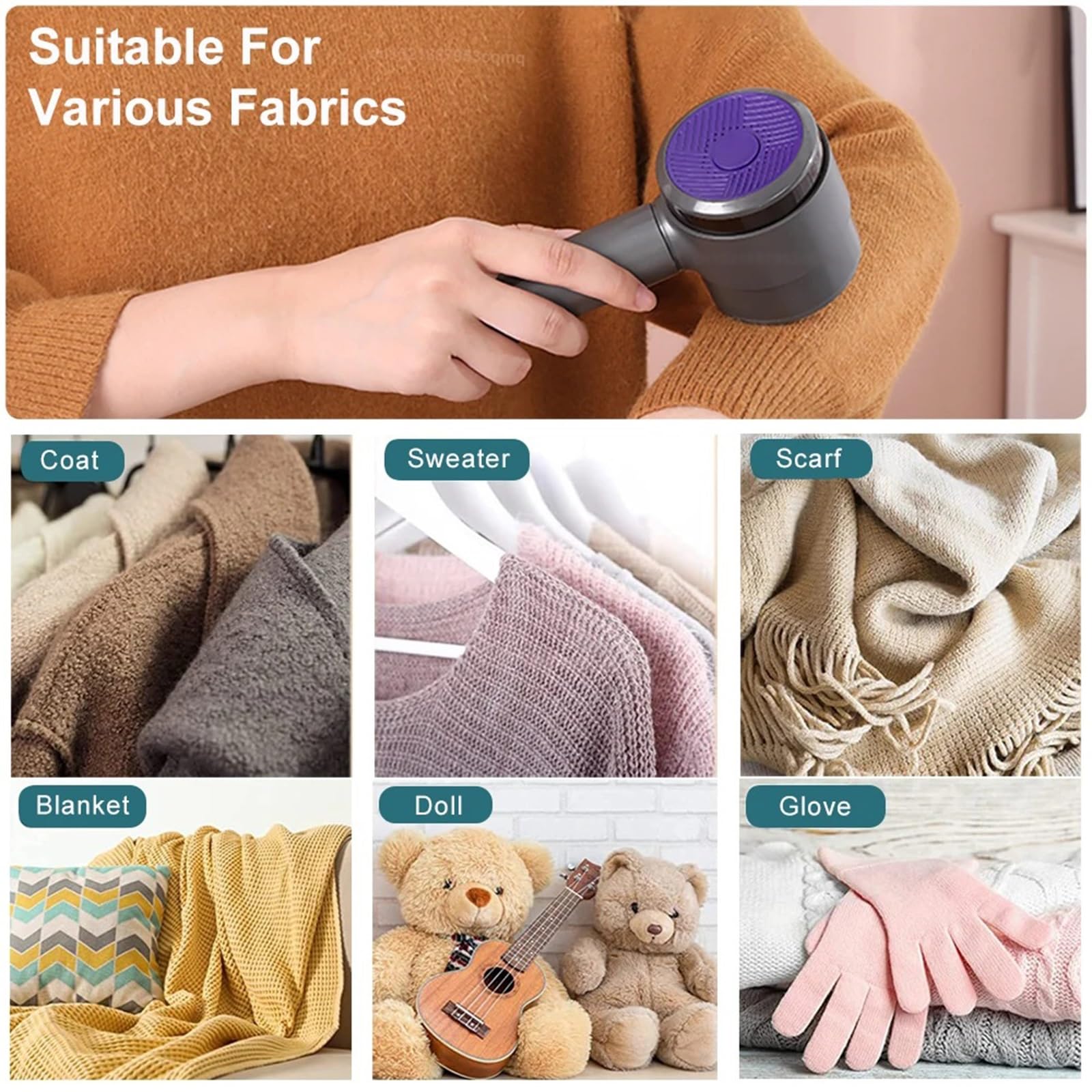 Afeitadora de tela portátil para quitar pelusas de pellets recargable, quitapelusas para ropa, suéter, afeitadora de tela, máquina de afeitar eléctrica de felpa y removedor de pelusas (A)