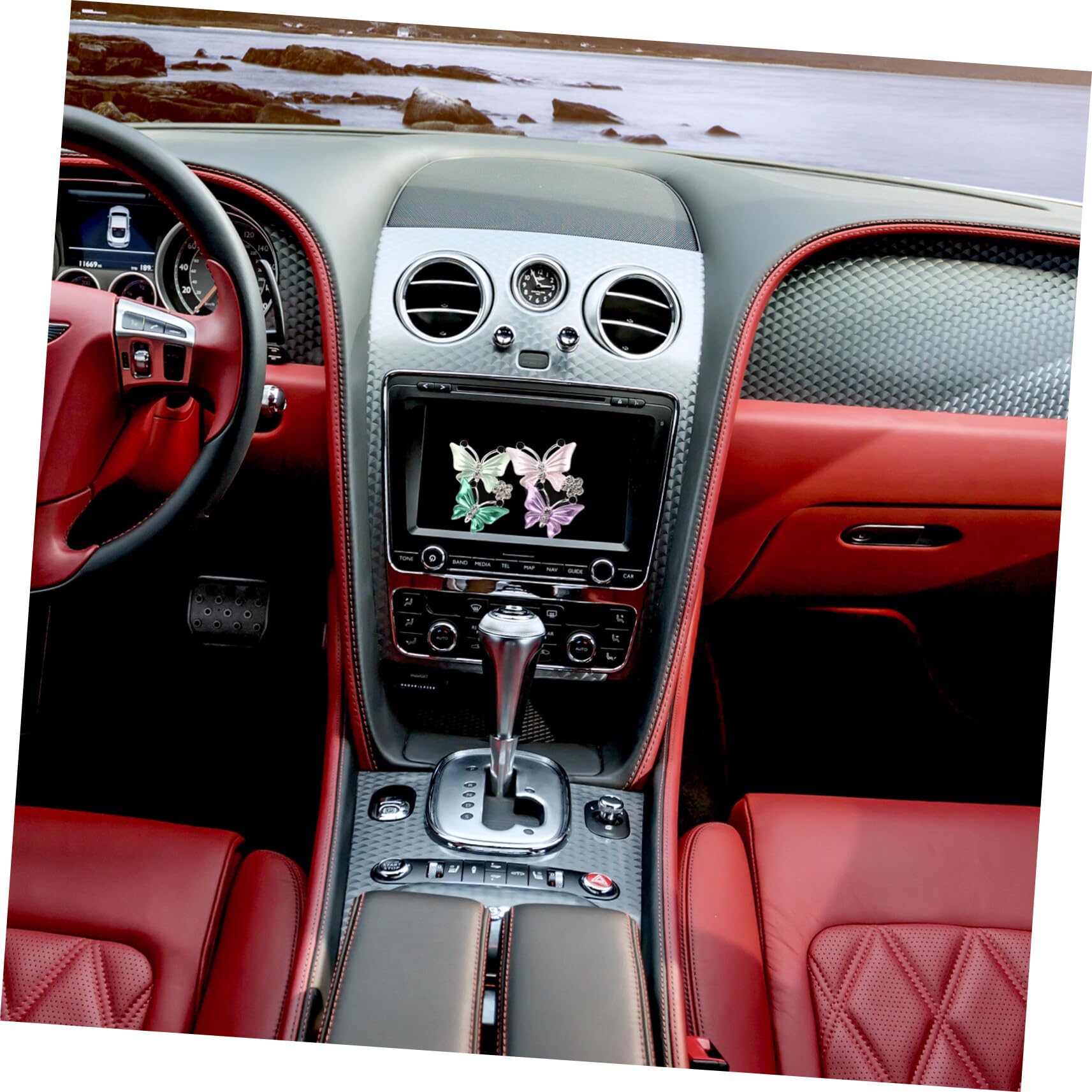 8pezzi Clip Per Auto Forma Di Farfalla Di Diffusori Profumo Con Strass Per Ventilazione Decorazione Auto Elegante e Pratica Facile Da Installare e Compatibile Con La Maggior Dei