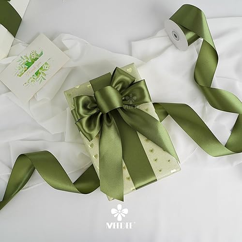 Vista 854 de MEEDEE Orange Satin Ribbon - 1.5 inch Double Faced Satin Ribbon, 50 Yards - Neon Tangerine - For Christmas, Thanksgiving, Halloween, Weddings