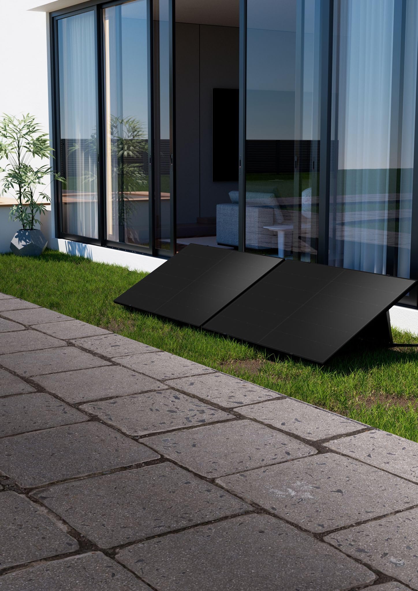 2 panneaux Solaires - Poolex - Kit Photovoltaïque Plug&Play 900W - Autoconsommation - TOPCon - Prise 230V, Wi-Fi & App : Zéro Travaux, 12 Ans Garantie, 310€/an