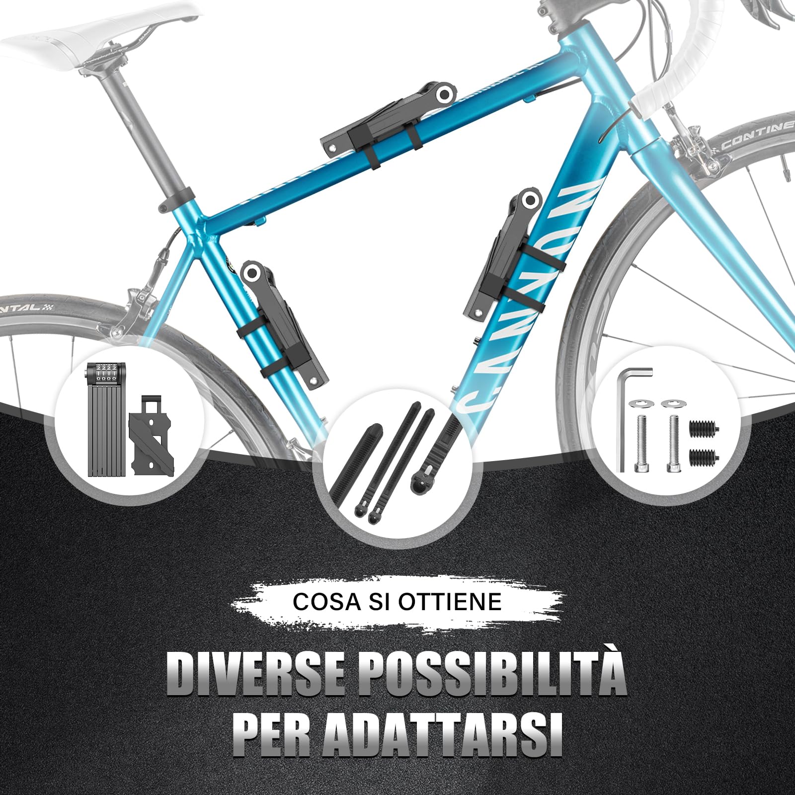 IMAYCC Lucchetto Combinazione Bici Pieghevole, 120CM Lucchetto Bicicletta, Portabilità Lucchetto Pieghevole, Protezione Antifurto Extra Alta per E-bike, Bici da Strada, Moto, MTB in Nero, Ecc.