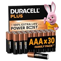 DURACELL AAA Batterie Alcaline Plus (Confezione da 30)