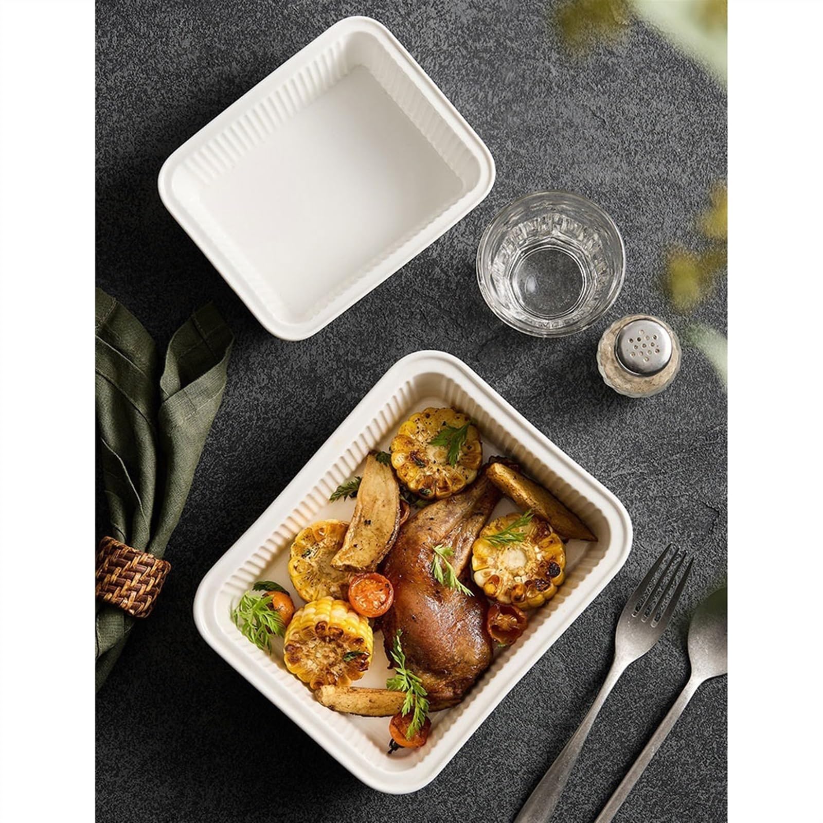 Versatile Piatto Rettangolare Da Forno Di Riso Al(8.25 inches)