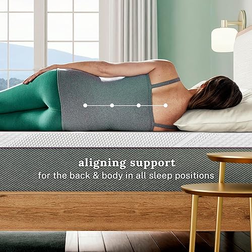 Miniatura 4 de Sleep Innovations Marley - Colchón de espuma viscoelástica de gel de té verde de 10 pulgadas, tamaño King, cama en una caja, sensación firme media