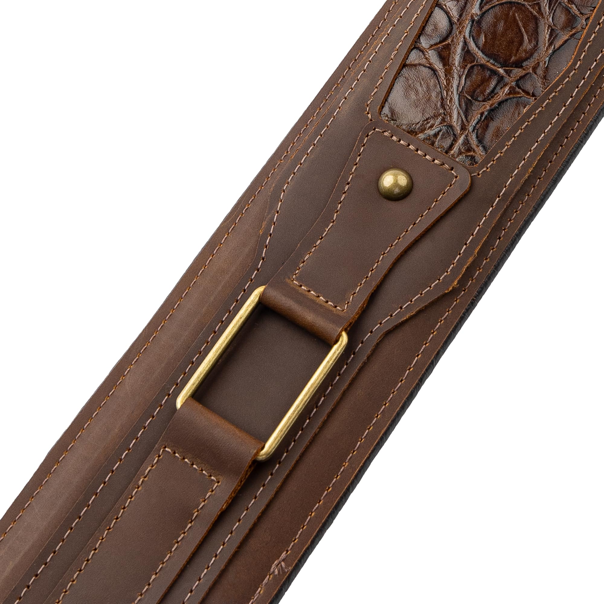 Levy's Correa para guitarra Leathers Apex Series de auténtica piel Crazy Horse, ancho 7,6 cm, marrón (MCH11APX-BRN)