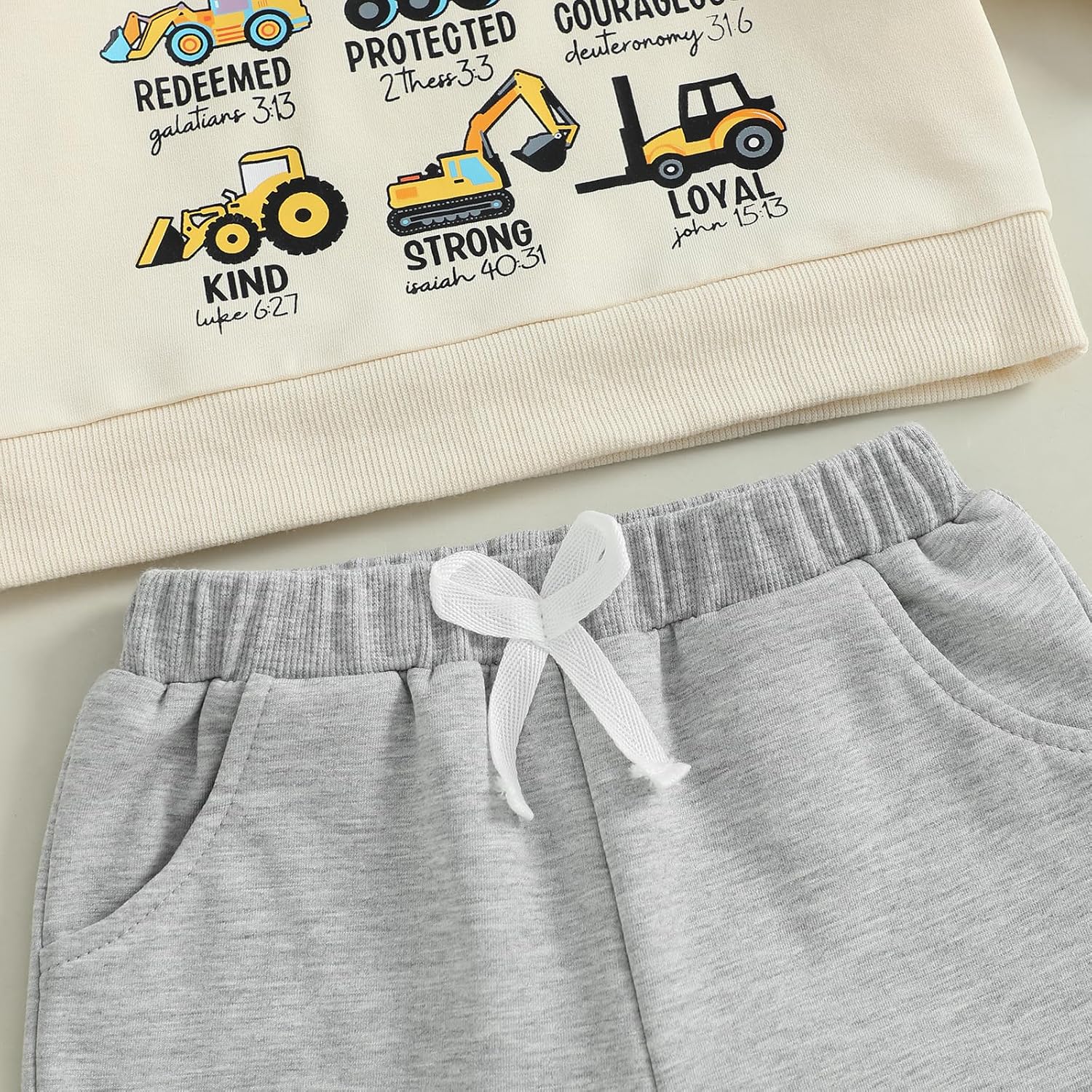 Baby Boy Clothes God Says I am Letter Sweatshirt Pullover Tops Jogger Pants 2PCS Set Toddler Little Boy Winter Fall Outfits - Image 5