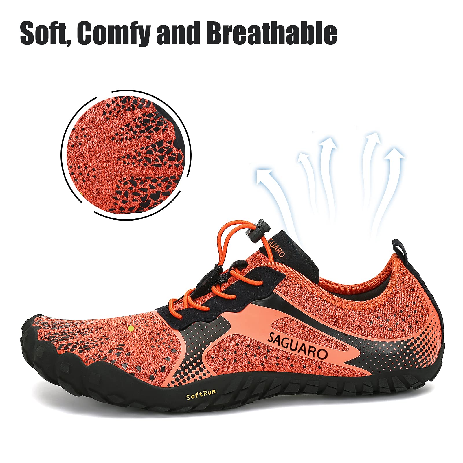 SAGUARO Minimaliste Barefoot Scarpe da Corsa Uomo Piedi Nudi Trail Running