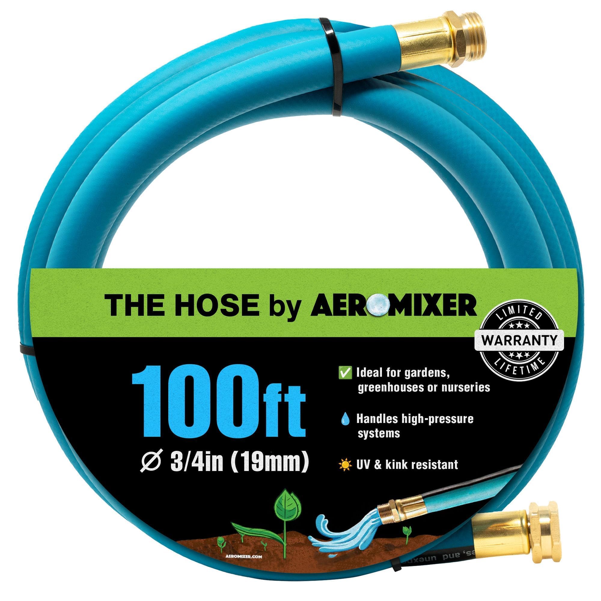 Aeromixer THE HOSE 3/4 Inch Garden Hose 100 Ft