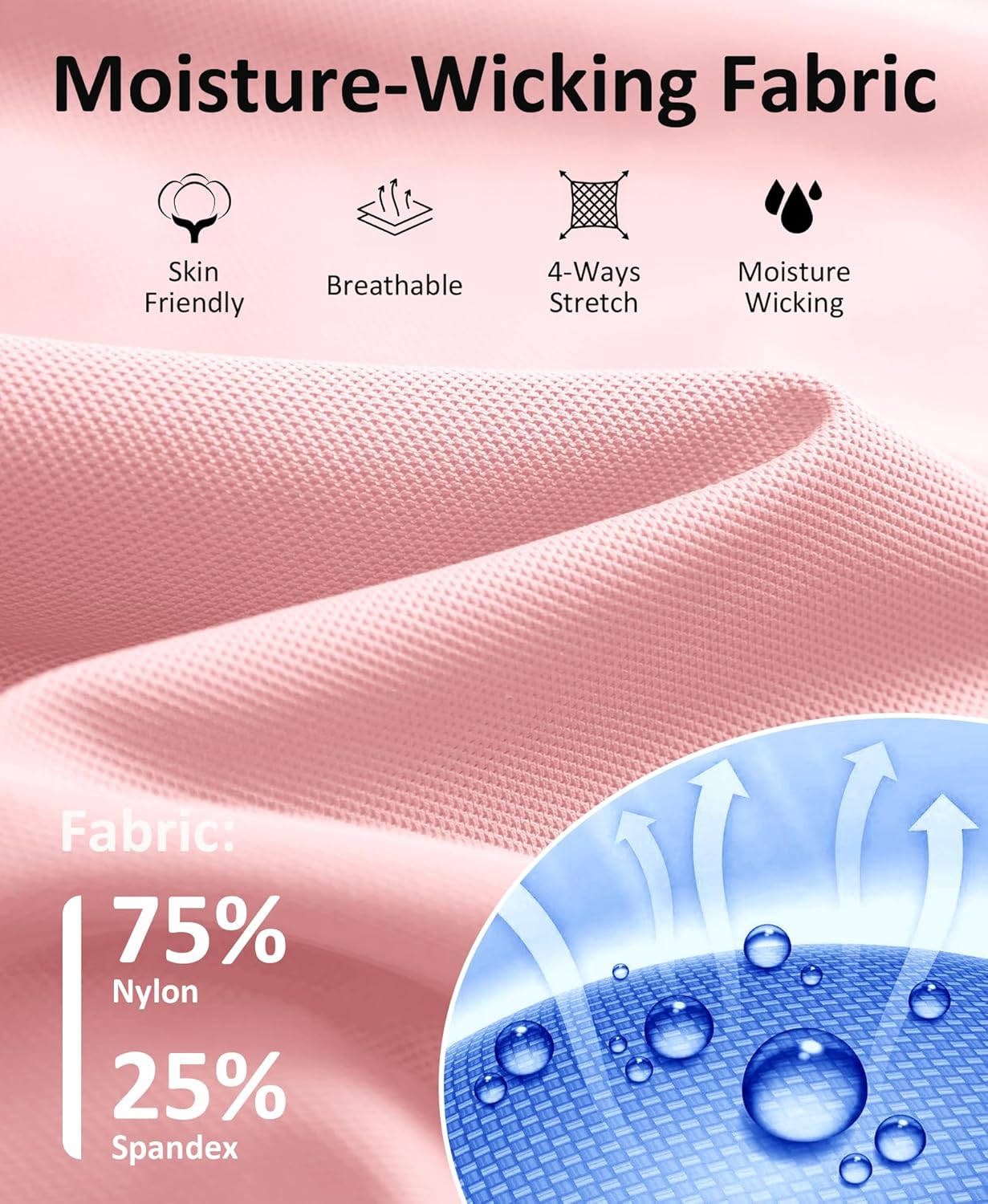 JoyGirl Womens Golf Polo Shirts Quick Dry Tennis Tops Shirt Collarless V Neck Pickleball Outfits for Women Moisture Wicking - Image 7