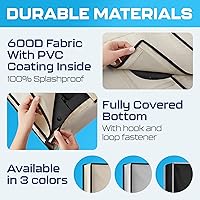 Vista 6 de Garnetics Funda para TV de Exterior de 65 Pulgadas – Impermeable, Resistente a la Intemperie con Protectores de Pantalla Smart Shield, Ideal
