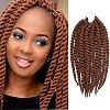 AU-THEN-TIC Jumbo Senegalese Twist Crochet Hair, 12 Inch, Synthetic Extensions for Havana and Mambo Twist Styles, 30, Light Auburn