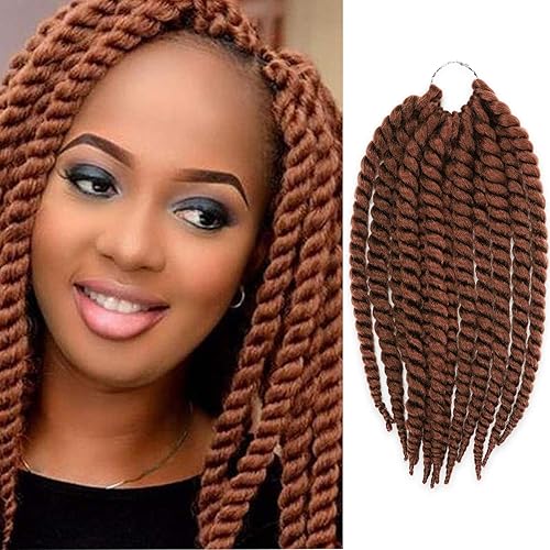 AU-THEN-TIC - Paquete de 6 extensiones de cabello trenzado de ganchillo senegalés doble jumbo de 24 pulgadas, 6 paquetes de extensiones de cabello