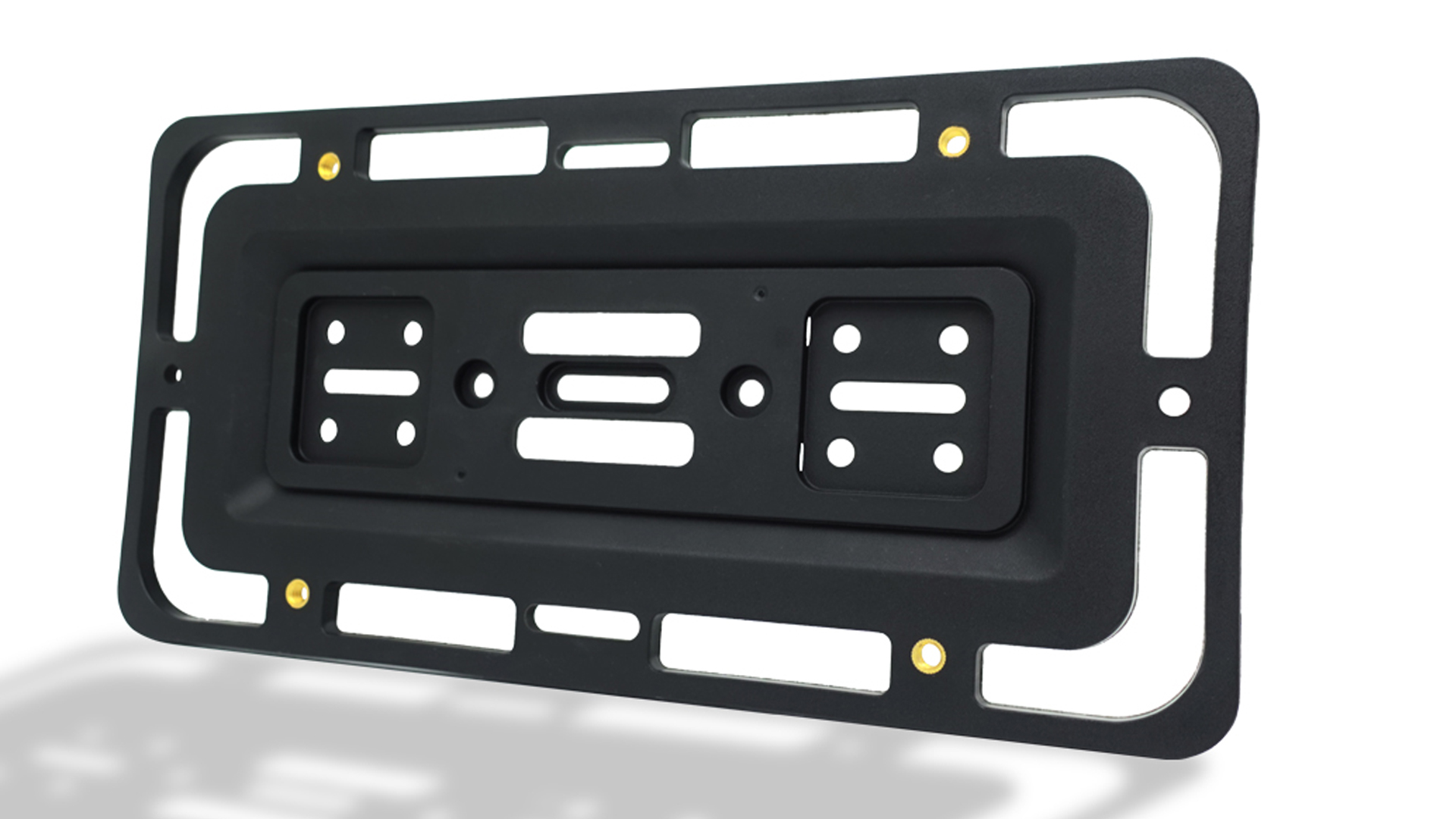 Universal License Plate Mount Bracket – Clear Polycarbonate, Fits V-Shape Bumpers, Includes Hardware