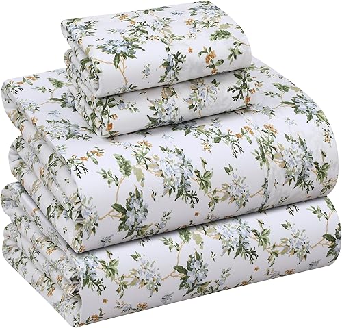 Miniatura 9 de RUVANTI Juego de sábanas de 100 % algodón tamaño King, 4 piezas, suave y transpirable, ropa de cama de tejido de percal suave y transpirable,