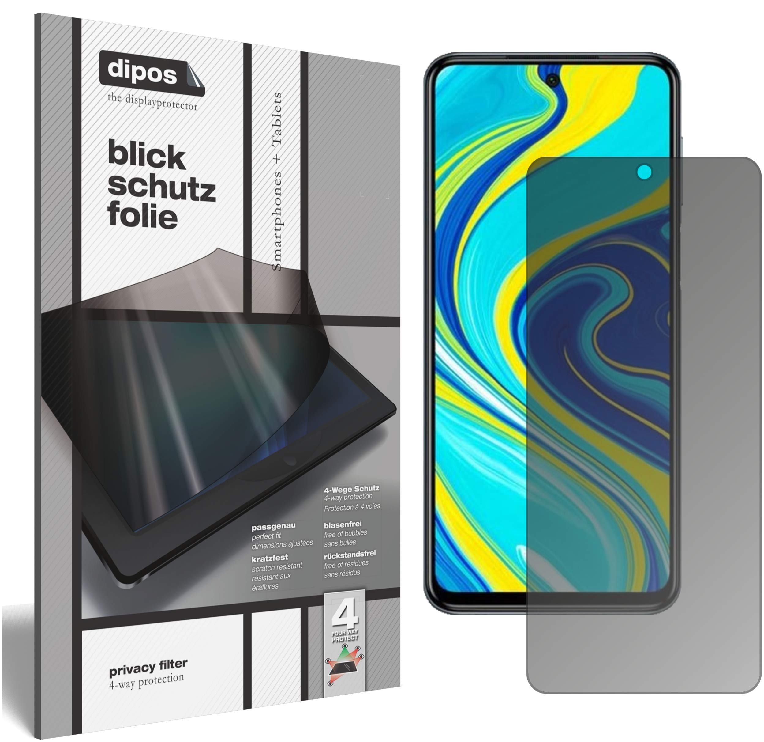 dipos I Protezione Vista Compatibile con Xiaomi Redmi Note 9 PRO