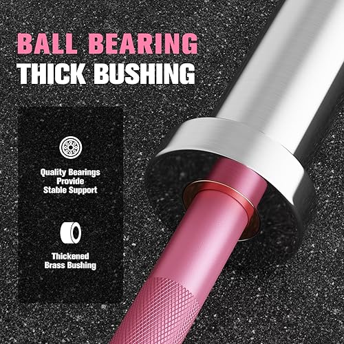 Miniatura 6 de RitFit Juego de pesas de barra Barra olímpica de 46 pies con discos de peso (55-275 libras en total) Equipo de levantamiento de pesas para