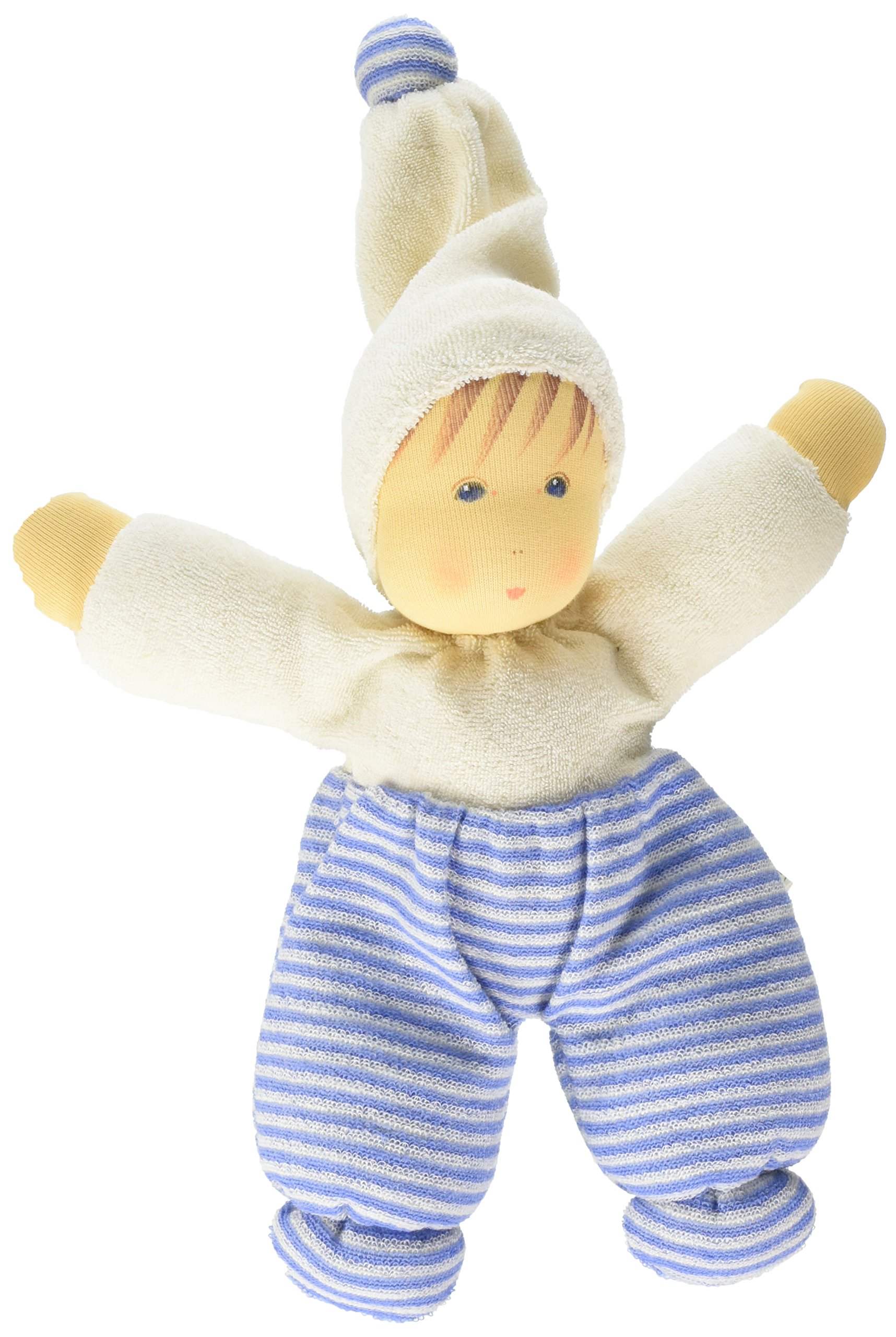 Organic Cotton "Mopschen" Waldorf Doll, Blue