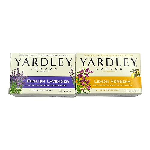Miniatura 1 de Yardley Paquete de barra de baño, lavanda inglesa y verbena de limón, 4 onzas cada una
