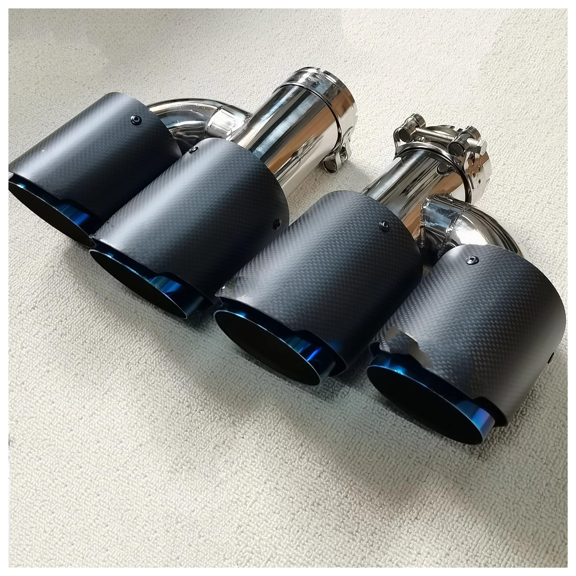 Amazon | 排気テールエンドパイプ 1ペア カーボンファイバー