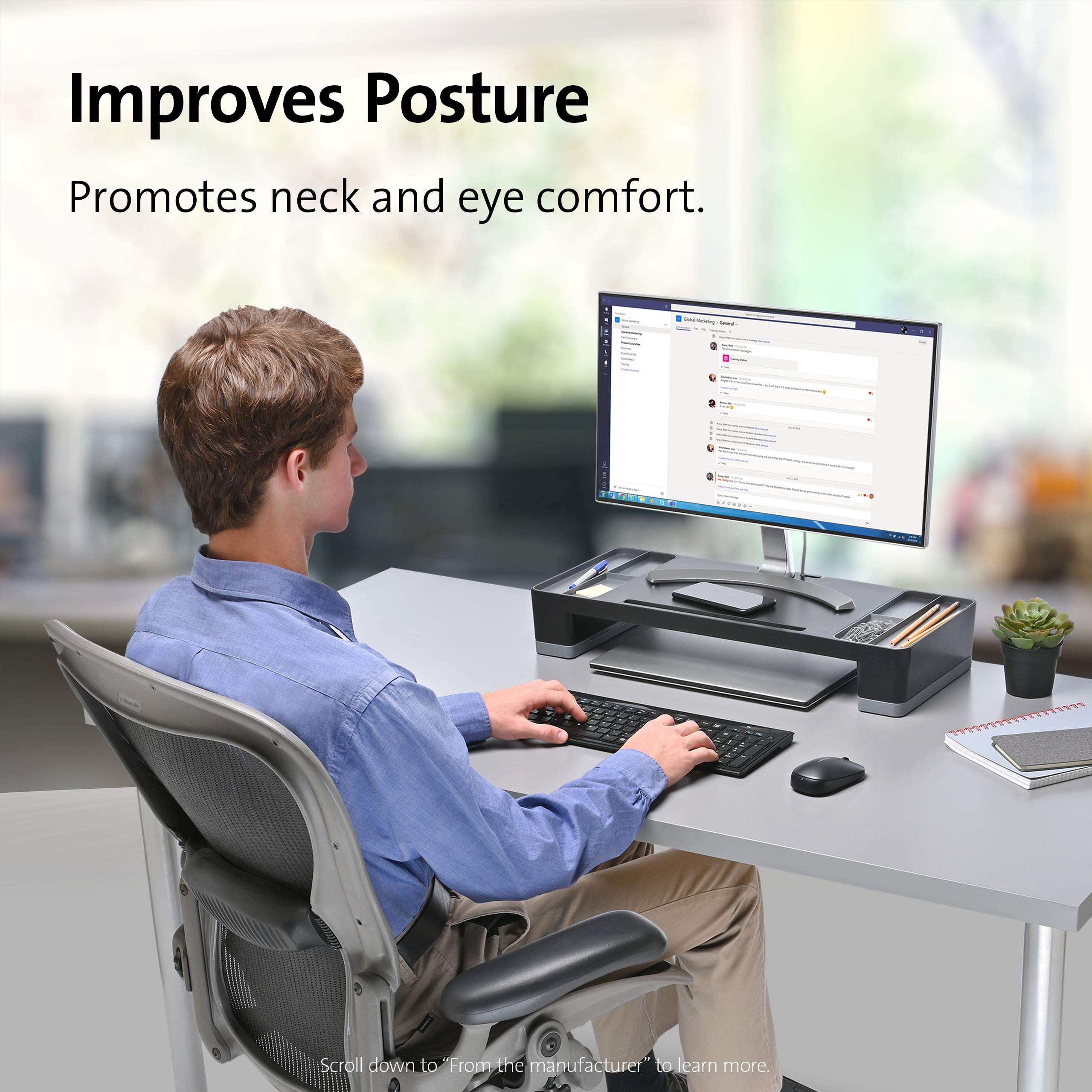 Kensington Supporto per monitor organizzativo-nero (K58300WW)