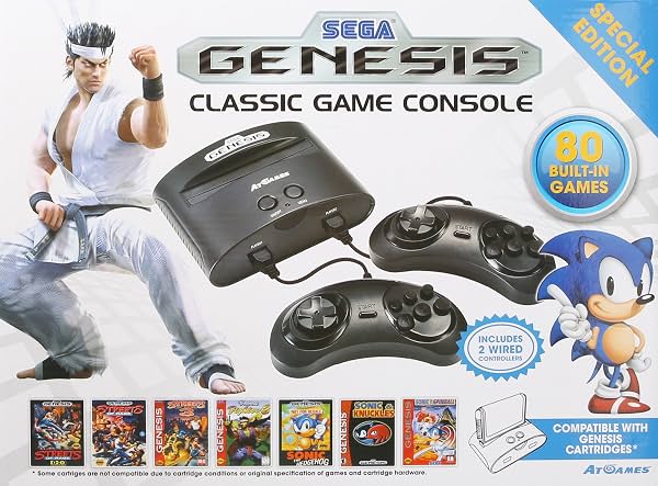 Consola de juegos clásicos Sega Genesis de AtGames con controles con cable (Renovado) por Amazon Renewed