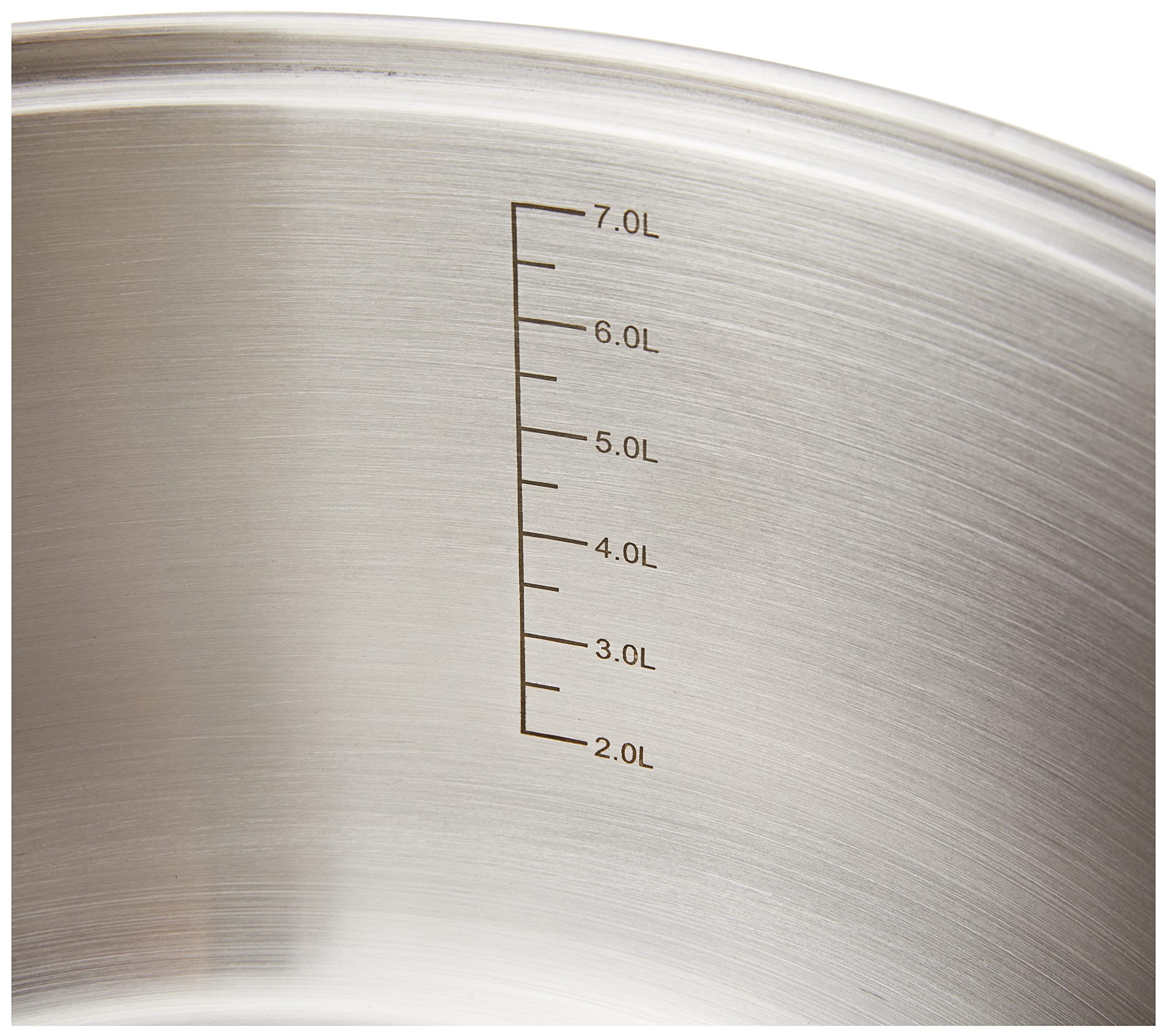 Crealys 502386, Faitout en acier inoxydable 8 litres diam. 28 cm - avec couvercle vapeur en verre - tous feux dont induction, Métallique