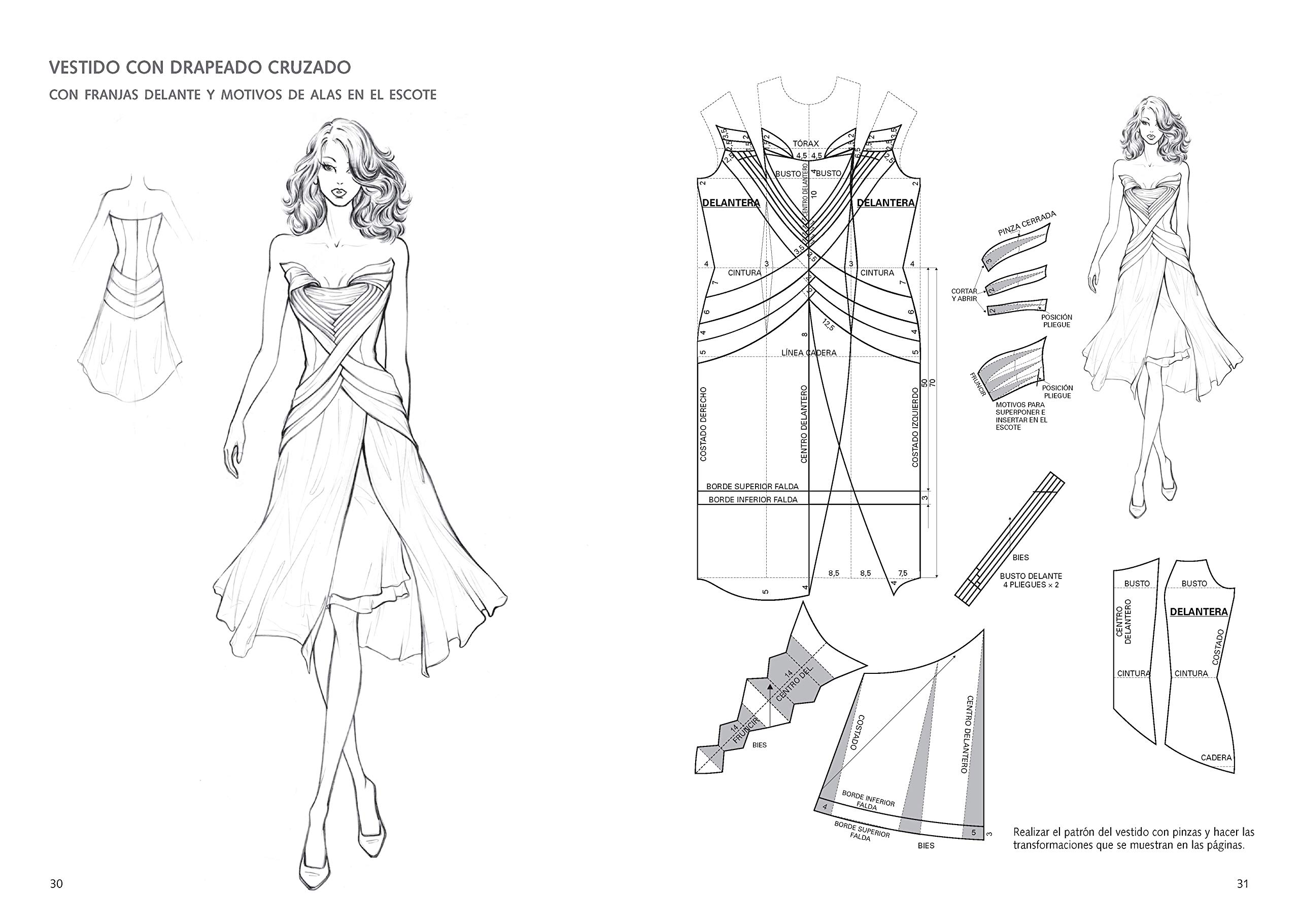 Técnicas de patronaje de moda alta costura vol. 1. Modelos de alta costura, drapeados, adornos