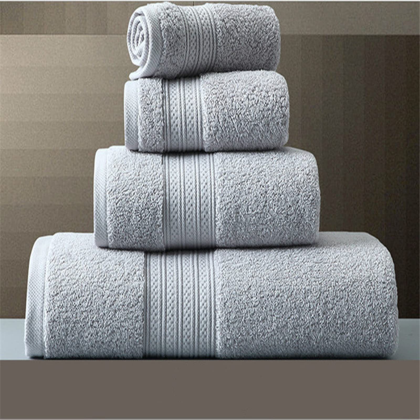 Serviette de bain 150x80 cm en coton | Ensemble de 3 pièces pour adulte