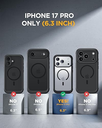 Miniatura 258 de Miracase Glass Series - Funda magnética para iPhone 15, compatible con MagSafe, de cuerpo completo, protector de pantalla de vidrio 9H integrado