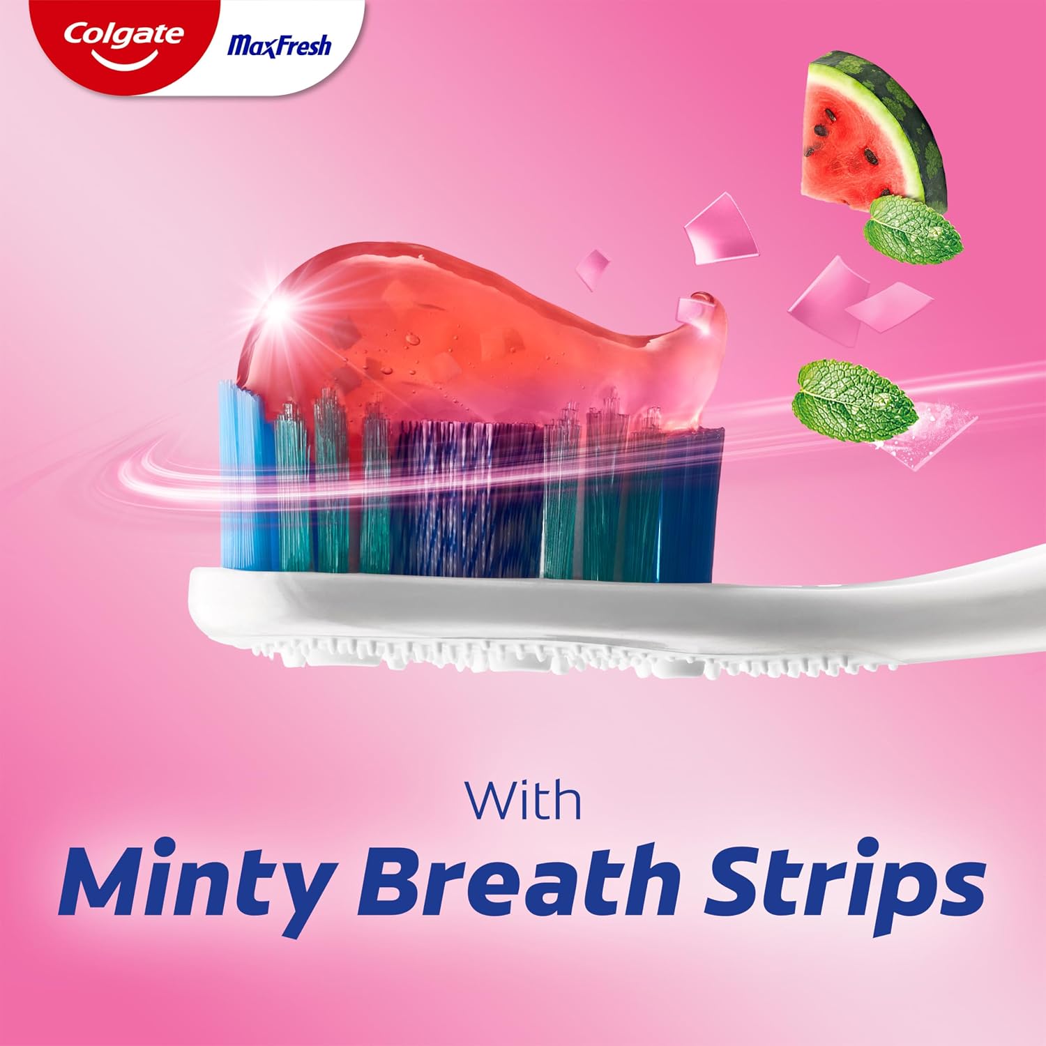 Colgate MaxFresh Fluoride Toothpaste, Watermelon Blast, 3 Pack, 4.5 oz | Fresh Breath Toothpastes, Leaves Mouth Feeling Refreshed for Hours, Freshness Powered by Ultrafreeze, Anticavity