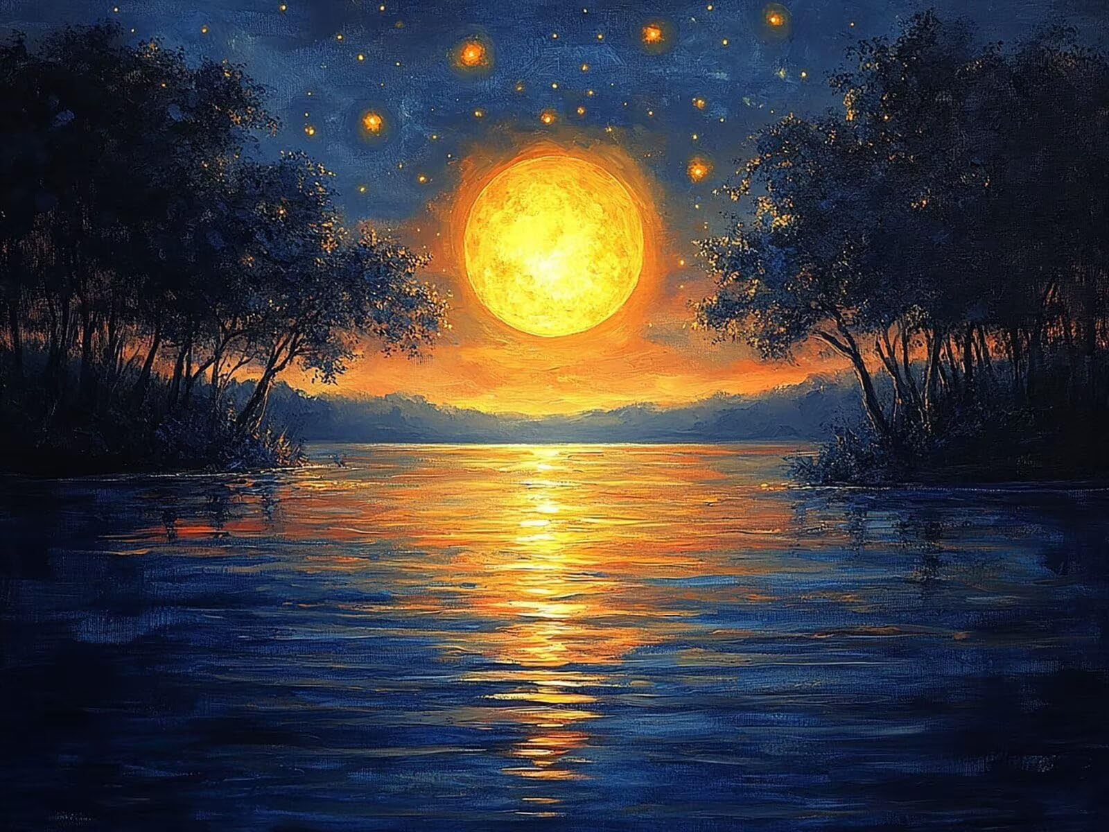 Diamond Painting Kit Completo Atardecer, Pintura Diamante 60 x 90 cm, B-330