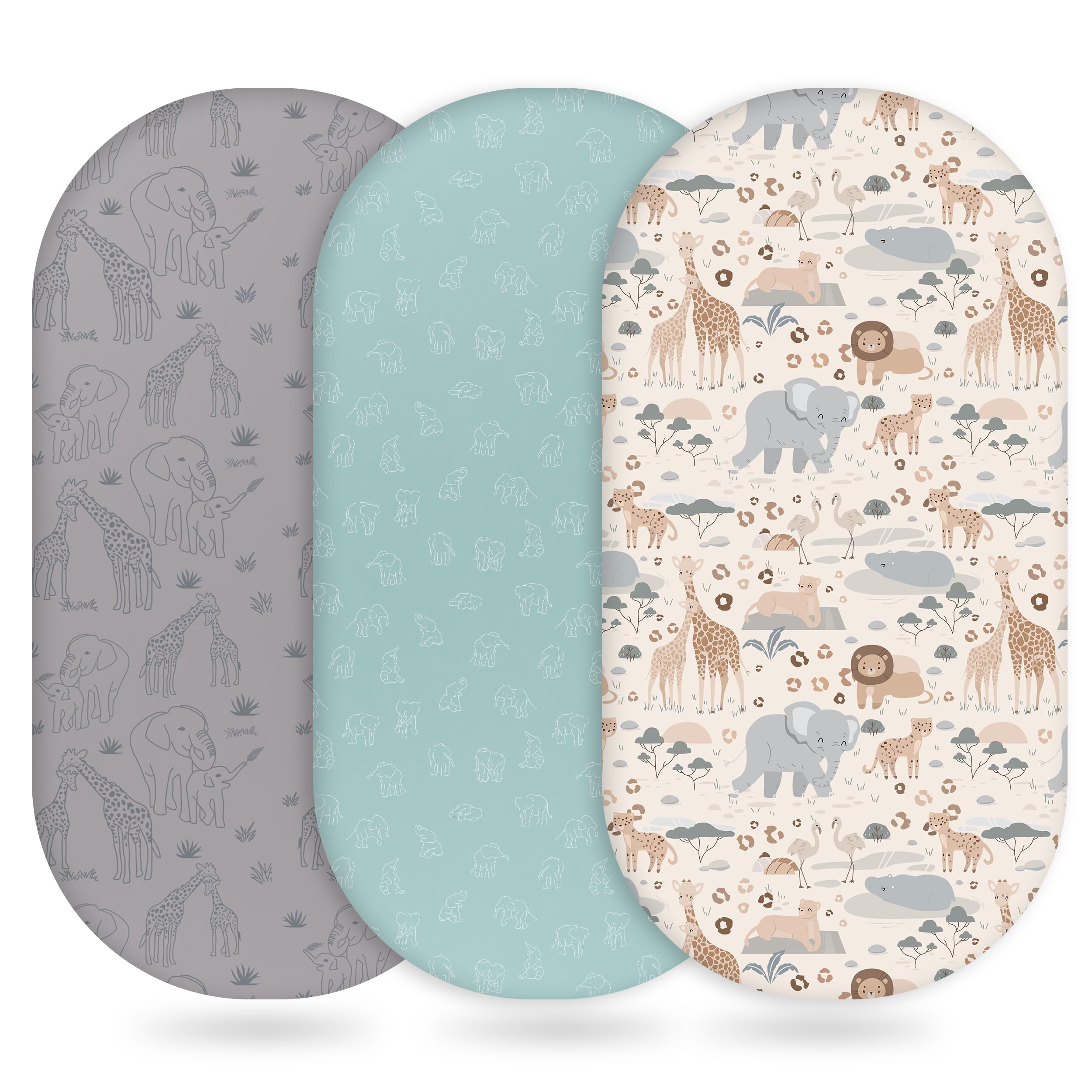 Unnivoll Moses Basket Sheets 3 Pack