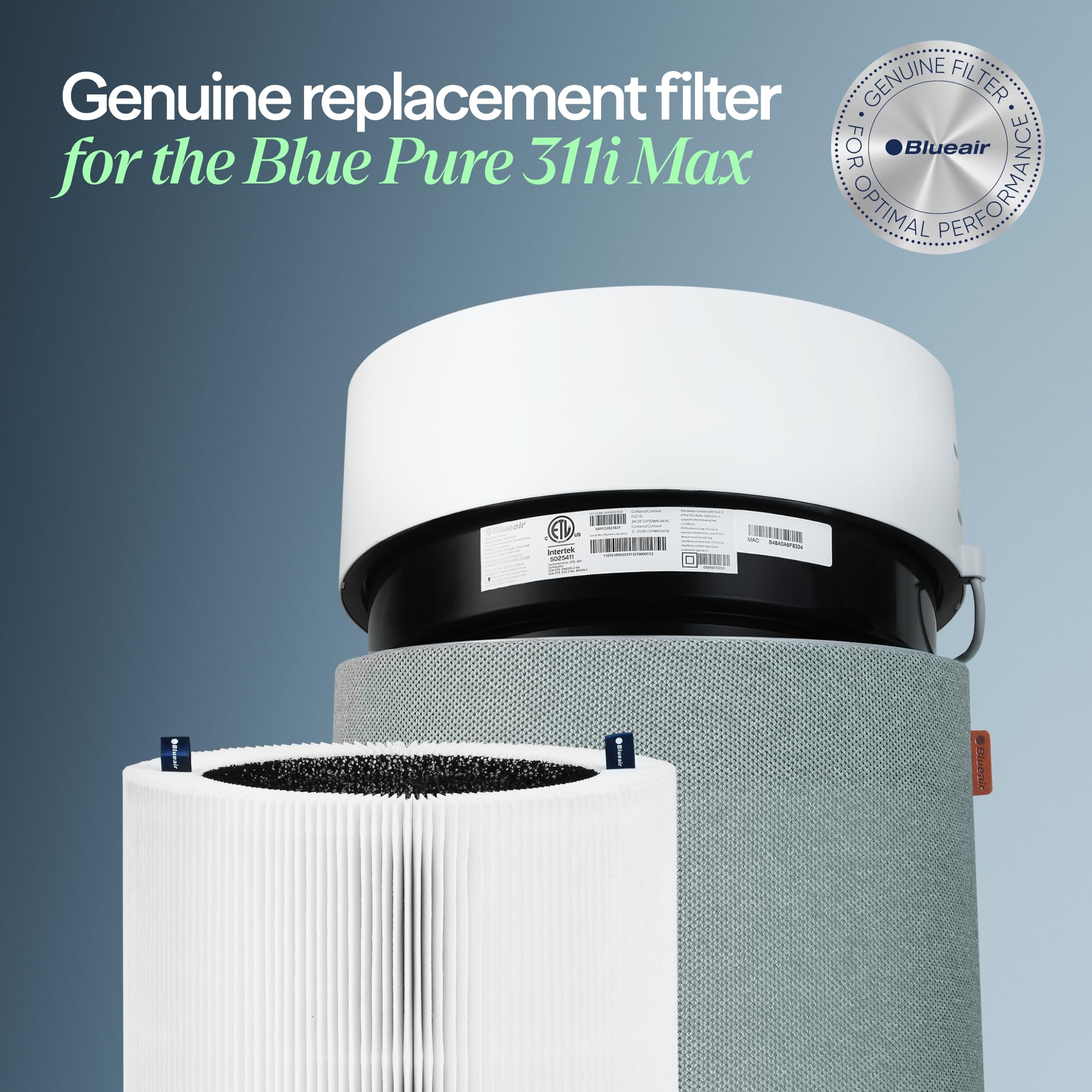 Amazon.com: BLUEAIR Genuine Blue Pure F3MAX Replacement Filter for