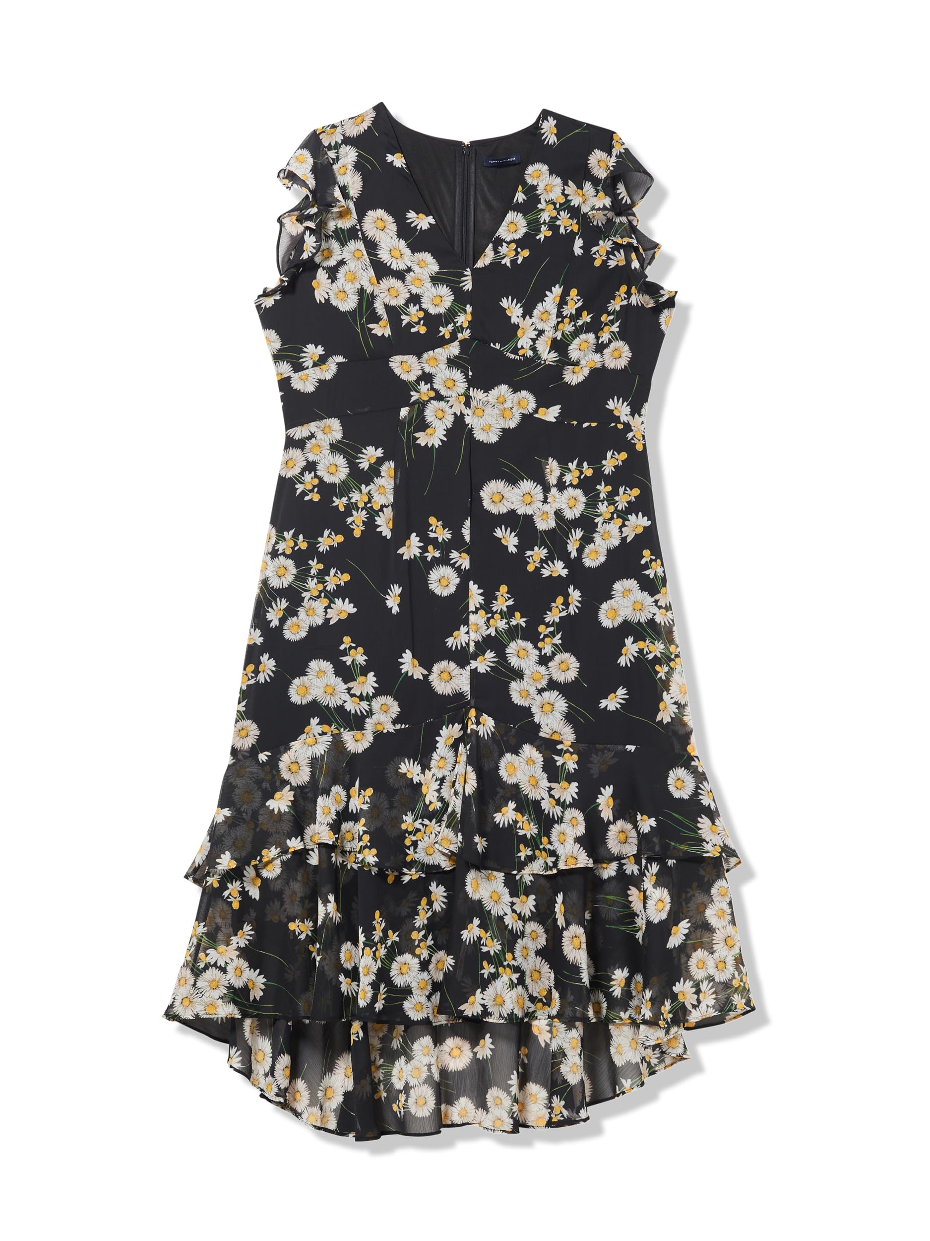 Robe Tommy Hilfiger Noir Multi longue derrière courte devant taille 42 - 4
