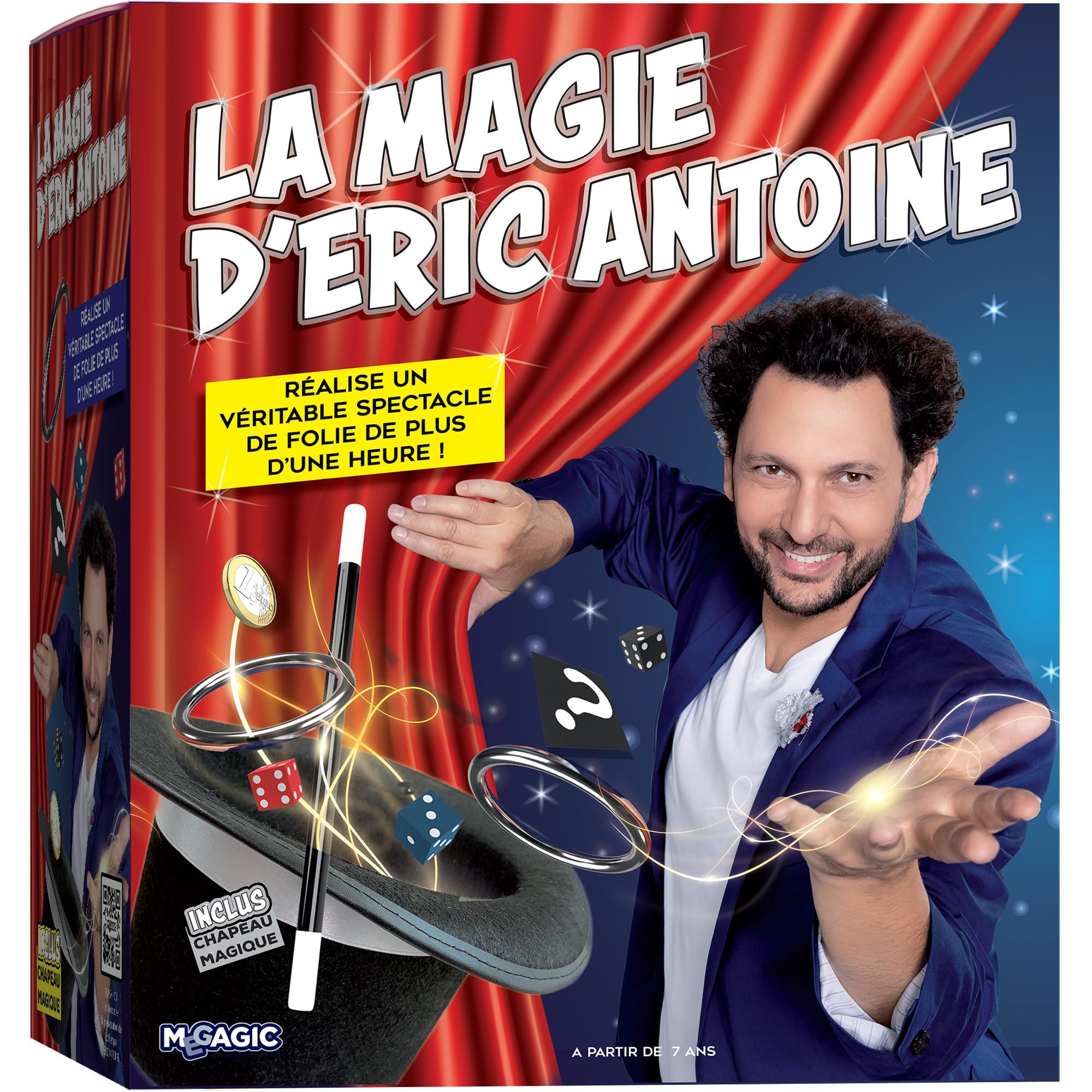 Megagic Eric Antoine Coffret de tours de magie pour enfants dès 7 ans | Cadeau d'anniversaire pour Garçon et Fille 7-8-10-12 | Jeu Éducatifs | Jouet pour enfant avec plusiers tours de magie