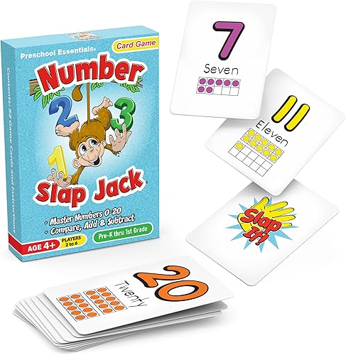Number Slap Jack un juego de cartas de matemáticas para niños de 4 años en adelante  La manera fácil de aprender los números del 0 al 20  4 formas disponible en Yaxa Venezuela