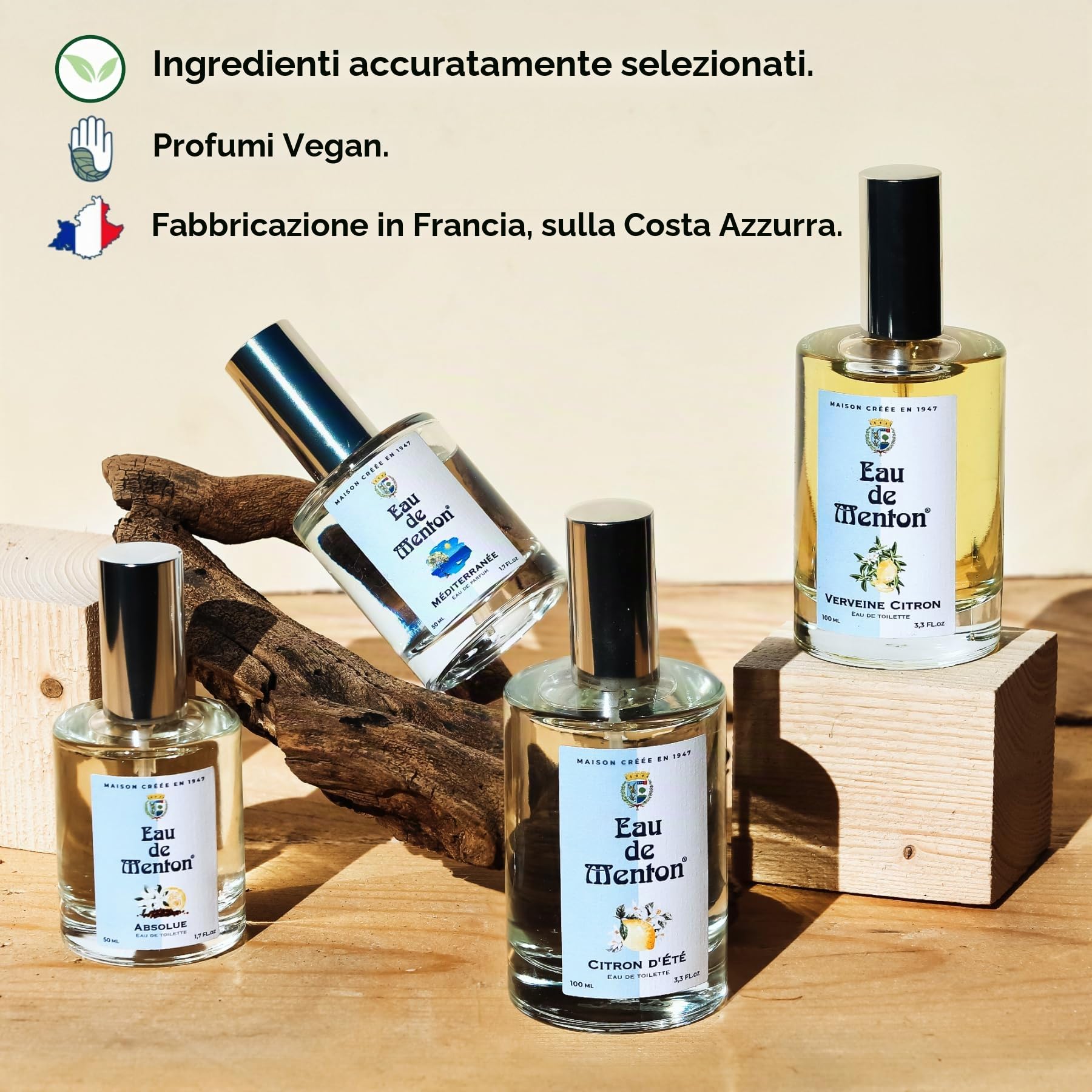 Eau de Menton - Neroli (Fleuro d'Oranger) - Eau de Toilette Donna Artigiano Profumatore in Costa Azzurra (100ml)