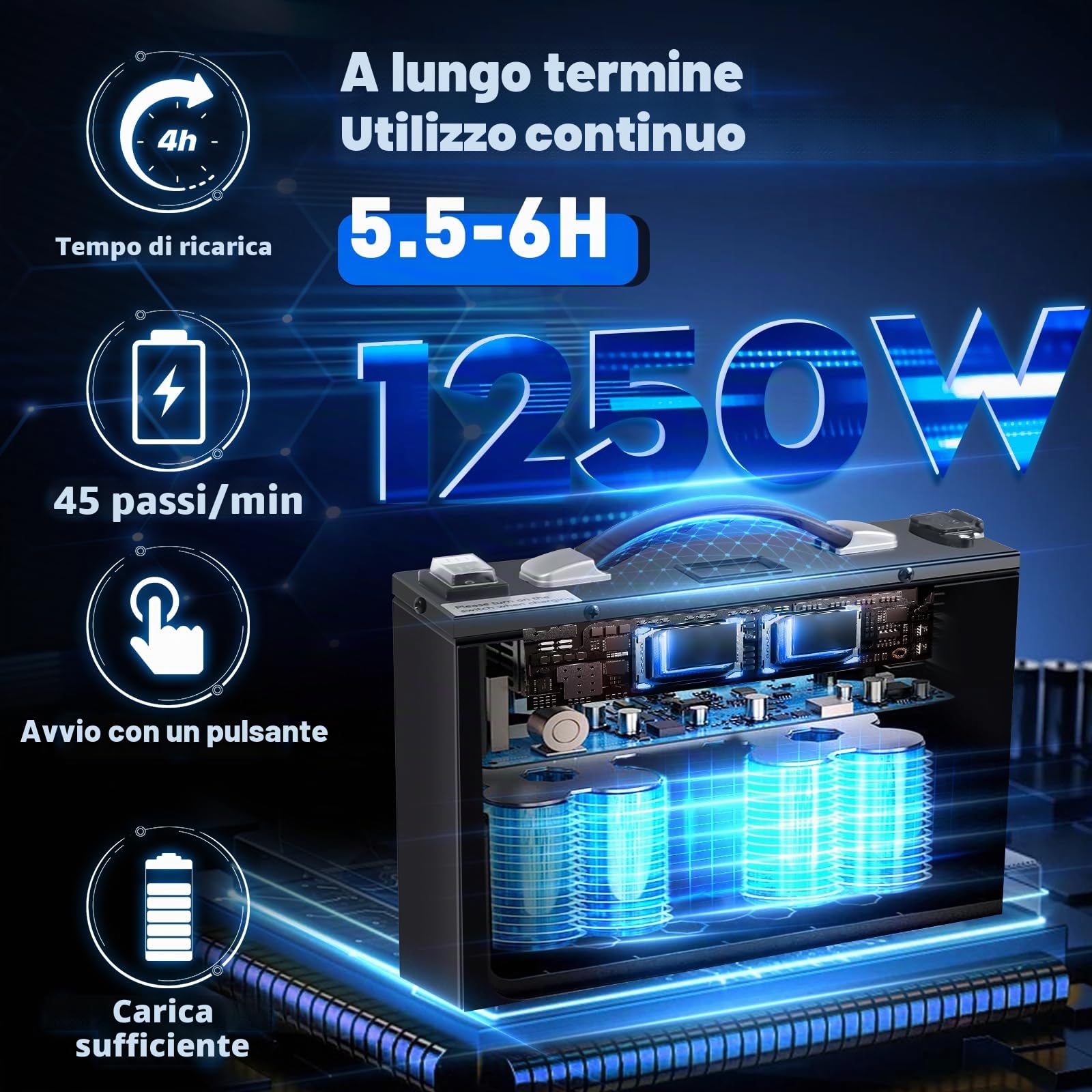 Afitdon Diavolo elettrico da 1250 W - con capacità di carico di 408 kg - per scale e discese - con corda di sicurezza e pompa ad aria - per il trasporto di mobili