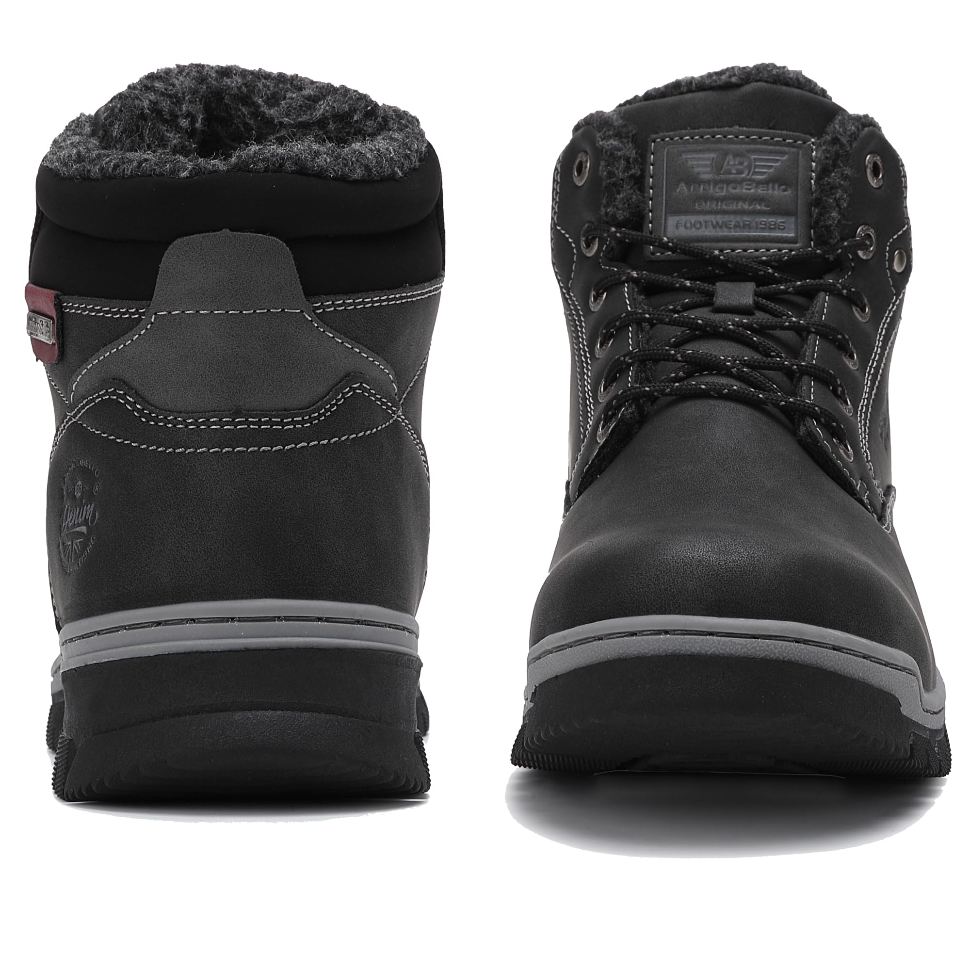 ARRIGO BELLO Stivali Uomo Invernali Scarpe Inverno Calda Foderato Montagna Antiscivolo Trekking Boots Scarponcini Neve Taglia 41-46EU