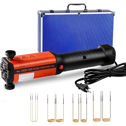 1500W Induction Heater Bolt Removal Kit w/Box - 8 Coil Magnetic Bolt Buster Tool, 25S Fast Heating & Overheat Protection, Professional Heat Induction Kit for Automotive Repair