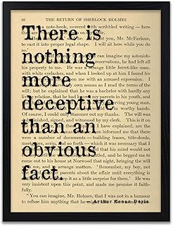 Sherlock Holmes Book Quote Print - Arthur Conan Doyle Print - Deception Quotes - Detective Books - Literary Gift - Gifts Frame Not Included