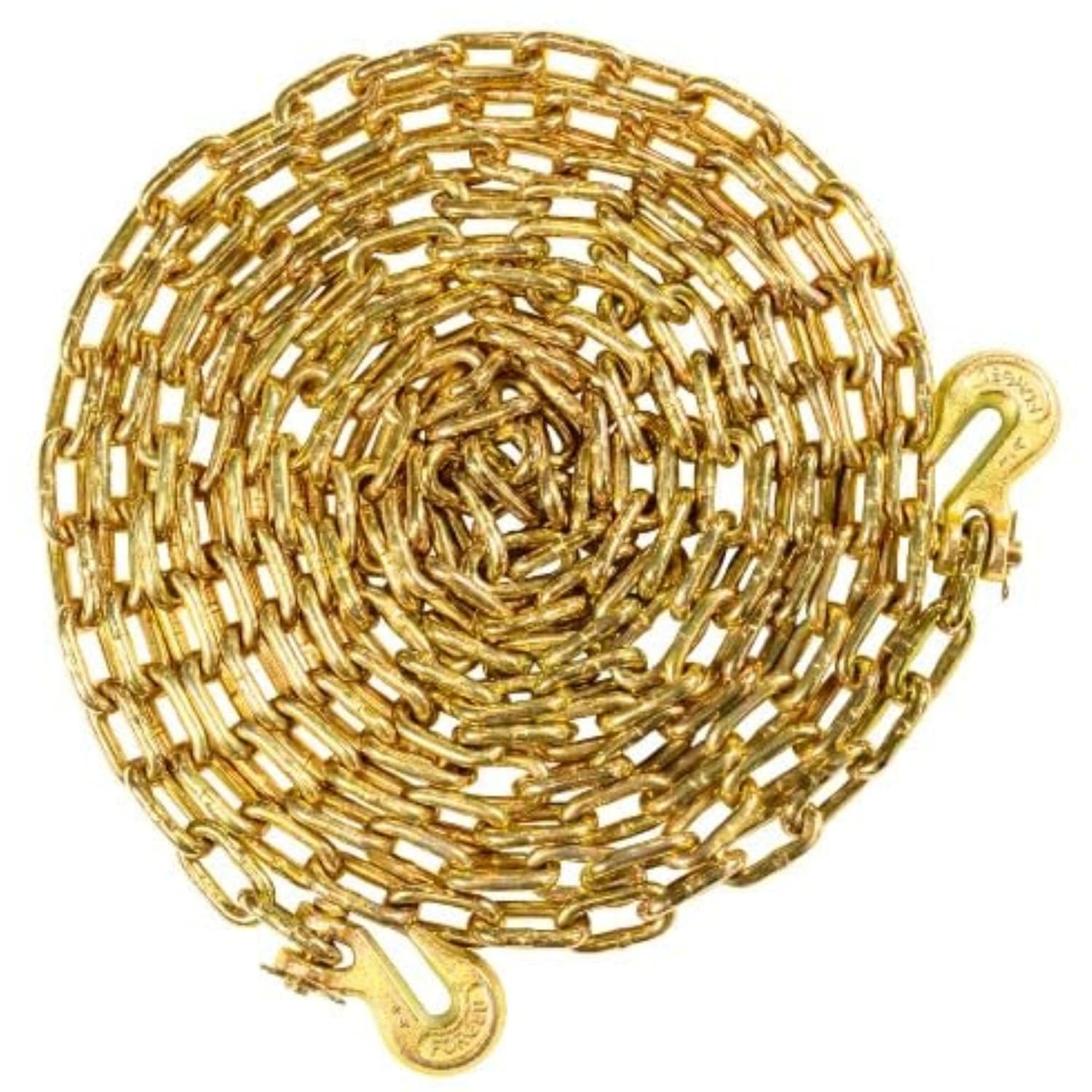 BulletProof Hitches - 1/4" x 12' Transport Chains - 1/4 Inch Chain Rated to 12,600 lbs with a Working Load Limit of 3,150 lbs - Grade 70, DOT Compliant - Gold Chromate, Corrosion Resistant