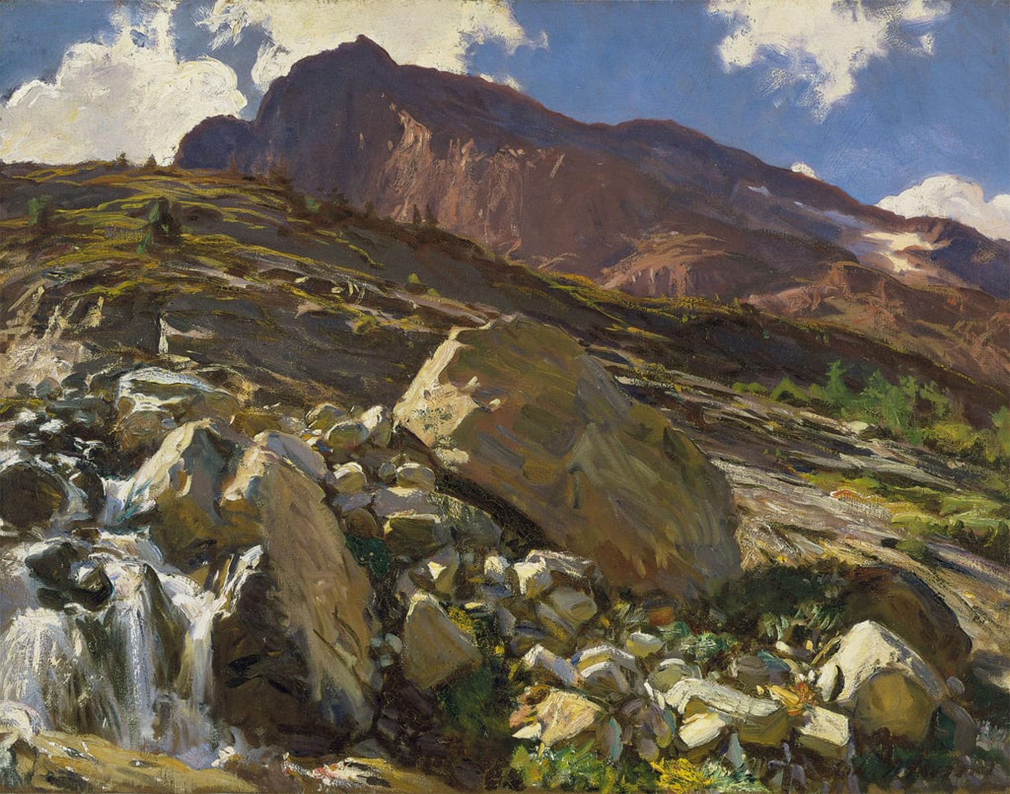 SERENDIPITP Vintage Picture Print on Canvas Wall Art Poster Simplon Pass by John Singer Sargent Artwork Print Poster for Wall Decor 60x90cm