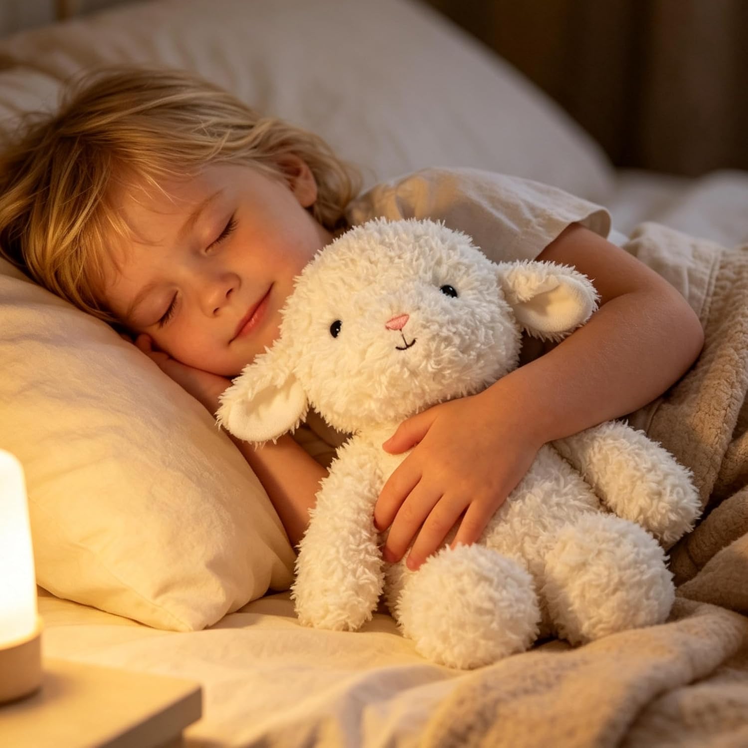 Lamb Stuffed Animal Plush Toy, Premium Soft White Sheep for Babies Children Adults, 11.8 Inches Cuddly Companion Gift image 2