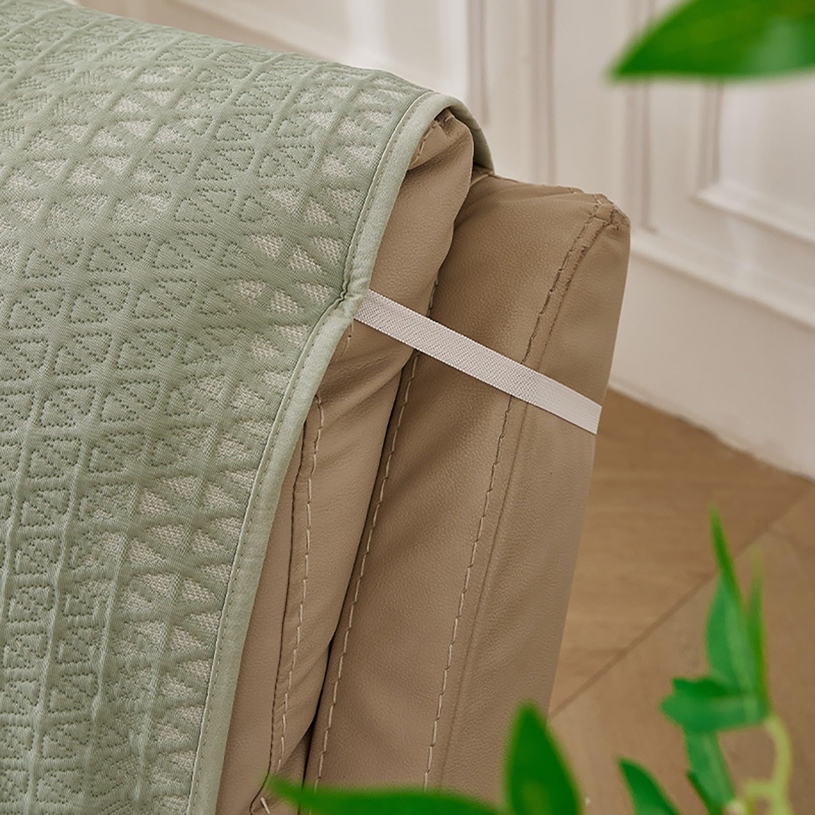 Funda Refrescante para Sillón Reclinable con Correas Elásticas, Funda Impermeable Antideslizante para Sofá y Sillón, Protector de Muebles Transpirable y Lavable, Apto para Mascotas(Gray,60x195cm)