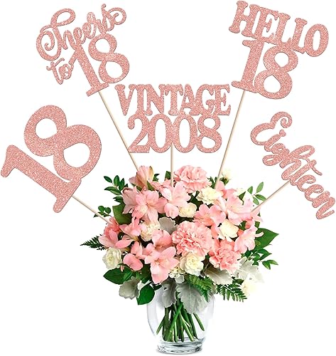 Miniatura 80 de 15 piezas de centro de mesa de feliz cumpleaños 13 palos oficiales para adolescentes vintage 2012 Hello 13 centros de mesa de flores palos saludos a